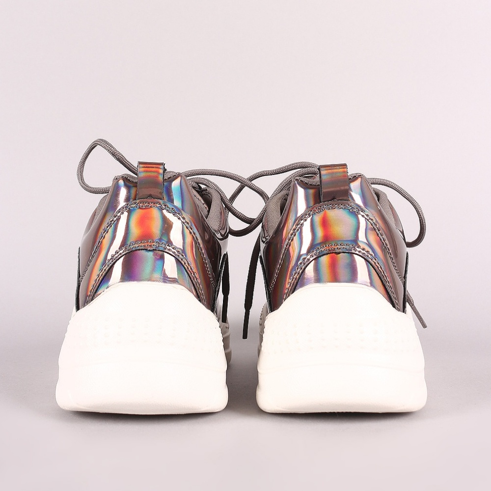 Last Size 9 💎Holographic Patent Platform Sneaker - Picture 7 of 8